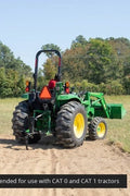Heavy-duty 3-point hitch mounted ripper – side view

Tractor with ripper attachment trenching in soil

Ripper attachment digging through compacted ground