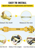 Yellow Series 4 PTO shaft with 6-spline ends and safety cover – isolated view
Diagram showing PTO shaft specs and torque performance
PTO shaft installed on orange tractor with mower attachment
Detailed view of 6-spline and round-end connectors on PTO shaft