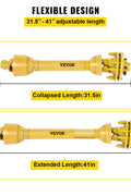 Yellow Series 4 PTO shaft with 6-spline ends and safety cover – isolated view
Diagram showing PTO shaft specs and torque performance
PTO shaft installed on orange tractor with mower attachment
Detailed view of 6-spline and round-end connectors on PTO shaft