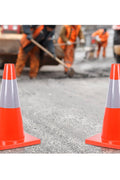 Orange 18 inch traffic cone with reflective ring
Base view of stackable PVC road safety cone
Set of traffic cones lined up on construction site
High-visibility reflective safety cone (28 inch)
Side view of TTC218 and TTC228 traffic cones
