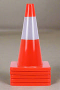 Orange 18 inch traffic cone with reflective ring
Base view of stackable PVC road safety cone
Set of traffic cones lined up on construction site
High-visibility reflective safety cone (28 inch)
Side view of TTC218 and TTC228 traffic cones