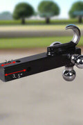 Triple Ball Hitch with Hook – 2” Receiver Mount (HB002)
Trailer Hitch with Chrome Balls and Hook – Side View
Heavy-Duty Hitch Ball Combo with Tow Hook – Rear Angle
3-Way Trailer Ball Mount with Hook – Top View