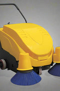 "Walk-behind electric floor sweeper with large dustbin for industrial cleaning"

"Yellow heavy-duty floor sweeper with 32.8-inch cleaning width"

"Battery-powered commercial sweeper for warehouses and parking lots"

"Compact walk-behind sweeper machine for large area maintenance"

