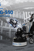 HTG-550 floor grinder front angle

Planetary concrete grinder industrial use

HTG grinder with dust shroud and handles

Concrete floor polishing machine

Three-head floor surface grinder HTG-550