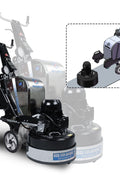 HTG-550 floor grinder front angle

Planetary concrete grinder industrial use

HTG grinder with dust shroud and handles

Concrete floor polishing machine

Three-head floor surface grinder HTG-550