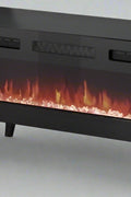 "Modern wall-mounted TV stand with fireplace insert"

"Gloss black and white floating TV unit with LED fireplace"

"31.5-inch electric fireplace built into media console"

"Sleek wall-mounted entertainment unit for 80-inch TV"