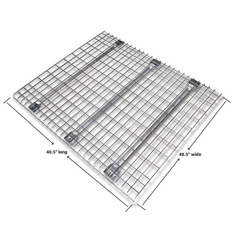 Wire Decking Panel – Top View with Waterfall Edge

Heavy-Duty Mesh Panel for Racking – Angle View

Pallet Rack Decking Panels – Stacked Display

