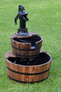 New Wooden Garden Wishing Well Fountain with Decorative Pump 17.5" x 17.5" x 23" JR - 350 - with | Sold by Uncle Wiener's Wholesale