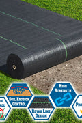 3’ x 300’ Heavy-Duty Woven Weed Barrier Landscape Fabric Roll – Black

UV-Resistant Garden Ground Cover Fabric for Weed Control

Breathable Woven Landscape Fabric for Long-Term Garden Protection

Professional Weed Control Roll – 3ft x 300ft Coverage