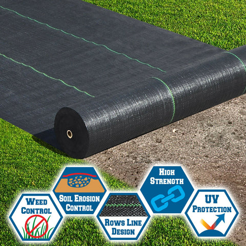 NEW WOVEN HEAVY DUTY WEED BARRIER LANDSCAPE FABRIC 3' X 300 - with | Sold by Uncle Wiener's Wholesale
