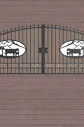 Wrought Iron Black Driveway Gate Set

Decorative Iron Entry Gates for Farm and Ranch

Durable Wrought Iron Gates – Deer Design

Heavy-Duty Black Iron Gates for Estate Entrance

Tree of Life Wrought Iron Entry Gate Design