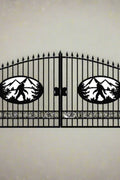 Wrought Iron Black Driveway Gate Set

Decorative Iron Entry Gates for Farm and Ranch

Durable Wrought Iron Gates – Deer Design

Heavy-Duty Black Iron Gates for Estate Entrance

Tree of Life Wrought Iron Entry Gate Design