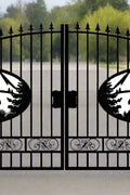 Wrought Iron Black Driveway Gate Set

Decorative Iron Entry Gates for Farm and Ranch

Durable Wrought Iron Gates – Deer Design

Heavy-Duty Black Iron Gates for Estate Entrance

Tree of Life Wrought Iron Entry Gate Design