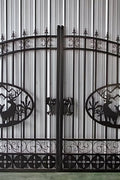 Wrought Iron Black Driveway Gate Set

Decorative Iron Entry Gates for Farm and Ranch

Durable Wrought Iron Gates – Deer Design

Heavy-Duty Black Iron Gates for Estate Entrance

Tree of Life Wrought Iron Entry Gate Design