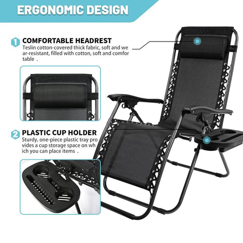 Zero Gravity Recliner Chair – Black Outdoor Folding Seat

Foldable Recliner Chair for Camping & Patios

Side View of Adjustable Outdoor Lounge Chair

Reclining Position Display – Zero Gravity Outdoor Chair

Compact Folded Recliner Chair – Easy to Transport

Weather-Resistant Mesh Lounge Chair – Zero Gravity Design