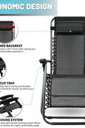 Zero Gravity Recliner Chair – Black Outdoor Folding Seat

Foldable Recliner Chair for Camping & Patios

Side View of Adjustable Outdoor Lounge Chair

Reclining Position Display – Zero Gravity Outdoor Chair

Compact Folded Recliner Chair – Easy to Transport

Weather-Resistant Mesh Lounge Chair – Zero Gravity Design