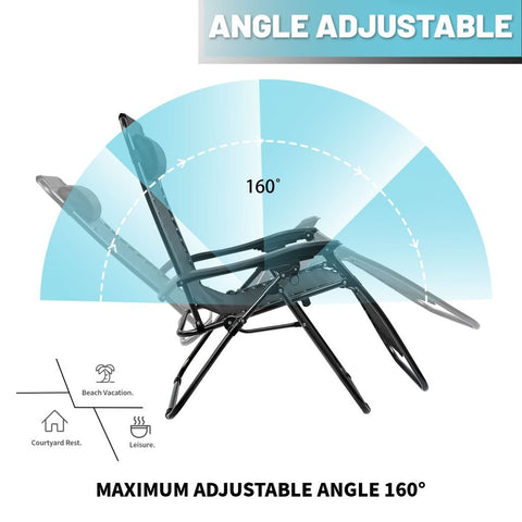 Zero Gravity Recliner Chair – Black Outdoor Folding Seat

Foldable Recliner Chair for Camping & Patios

Side View of Adjustable Outdoor Lounge Chair

Reclining Position Display – Zero Gravity Outdoor Chair

Compact Folded Recliner Chair – Easy to Transport

Weather-Resistant Mesh Lounge Chair – Zero Gravity Design