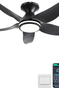 New ZY996 42" Smart LED Ceiling Fan – Modern Black with Remote & APP Control ZY996 - with | Sold by Uncle Wiener's Wholesale