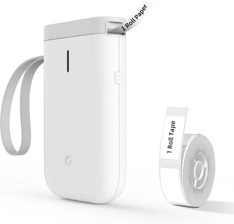 NIIMBOT D11 Label Maker Machine, D11 Label Printer with 1 Roll Tape, Portable Wireless Mini Label Makers Multiple Templates Available for Home Office Organization USB Rechargeable (White) - with | Sold by Uncle Wiener's Wholesale