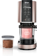 Ninja CREAMi Ice Cream Maker, for Gelato, Mix - ins, Milkshakes, Sorbet, Smoothie Bowls & More, 7 One - Touch Programs, with (2) Pint Containers & Lids, NC301CRG, Rose Gold (Canadian Version) - with | Sold by Uncle Wiener's Wholesale