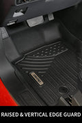 OEDRO Floor Mats Compatible with 2005 - 2015 Toyota Tacoma Double Cab, Custom Fit Front & 2nd Seat 2 Row Floor Liner Set - Black TPE All - Weather Guard - with | Sold by Uncle Wiener's Wholesale