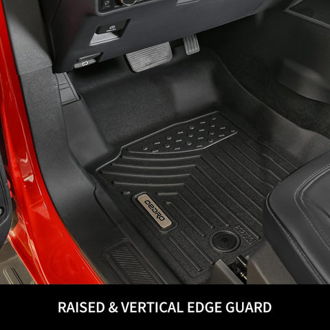 OEDRO Floor Mats Compatible with 2005 - 2015 Toyota Tacoma Double Cab, Custom Fit Front & 2nd Seat 2 Row Floor Liner Set - Black TPE All - Weather Guard - with | Sold by Uncle Wiener's Wholesale