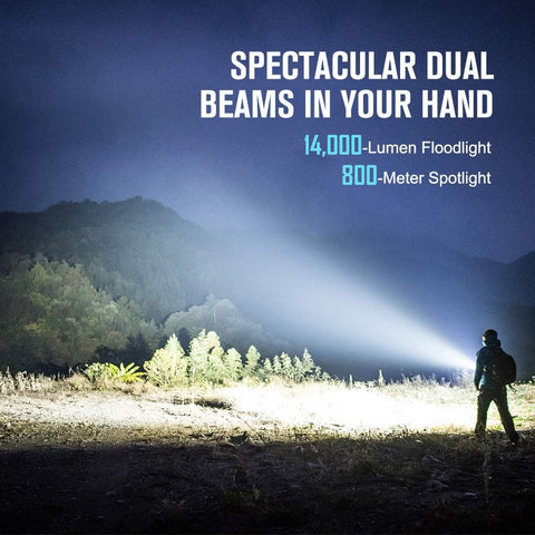 OLIGHT Marauder 2 Ultra Bright Rechargeable 14,000 - Lumen Flashlight – 800m Spotlight & 12 - LED Floodlight Combo - with | Sold by Uncle Wiener's Wholesale