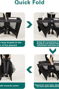 Pamo Babe Portable Crib Baby Playpen with Mattress and Storage Bag - with | Sold by Uncle Wiener's Wholesale