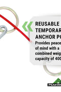 Peakworks Cable Anchor Sling - Reusable Cable Sling Anchor Point with O - Rings Ends - OSHA Compliant Fall Arrest Protection (Available in Multiple Lengths) - with | Sold by Uncle Wiener's Wholesale