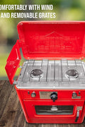 PORTABLE PROPANE CAMPING OVEN & GRILL – OUTDOOR 2 - IN - 1 STOVE FOR COOKING, BAKING & GRILLING - with | Sold by Uncle Wiener's Wholesale