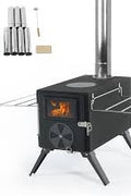 Portable Wood Burning Tent Stove – Compact Camping Heater | 127155 - with | Sold by Uncle Wiener's Wholesale