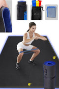 Premium XL Non - Slip Exercise Mat – 7mm Thick Home Gym Flooring (4x6, 6x8, 6x12 FT) - with 8x6 ft | Sold by Uncle Wiener's Wholesale