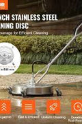 Pressure Washer Surface Cleaner – 18" & 20" for Concrete & Wood Driveways - with 20" | Sold by Uncle Wiener's Wholesale