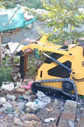 “T380 compact skid steer loader with rubber tracks”

“T460 mini tracked loader for landscaping and excavation”

“Heavy-duty skid steer with universal quick attach plate”

“Tracked compact construction loader in yellow”