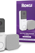 Roku Smart Home Wireless Video Doorbell & Chime - 1440p HD Night Vision Ultrawide View Doorbell Camera with Motion & Sound Detection, Works with Alexa & Google - 90 - Day Subscription Included - with White | Sold by Uncle Wiener's Wholesale