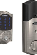 SCHLAGE BE469ZP CAM 619 Connect Smart Deadbolt with alarm with Camelot Trim in Satin Nickel, Z - Wave Plus enabled - with Satin Nickel | Sold by Uncle Wiener's Wholesale
