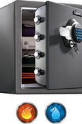 SentrySafe Fire and Water Safe, Extra Large Digital Safe, 1.23 Cubic Feet, SFW123GDC - with Exterior: 17.8"H x 16.3"W x 19.3" L Interior:13.8?H x 12.6?W x 11.9?L | Sold by Uncle Wiener's Wholesale