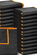 Simpli - Magic Heavy Duty Padded Moving Blankets (12 Pack),Black/Orange - with | Sold by Uncle Wiener's Wholesale