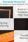 Simpli - Magic Heavy Duty Padded Moving Blankets (12 Pack),Black/Orange - with | Sold by Uncle Wiener's Wholesale