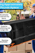 Simpli - Magic Heavy Duty Padded Moving Blankets (12 Pack),Black/Orange - with | Sold by Uncle Wiener's Wholesale