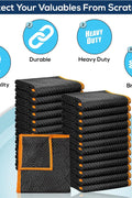 Simpli - Magic Heavy Duty Padded Moving Blankets (12 Pack),Black/Orange - with | Sold by Uncle Wiener's Wholesale