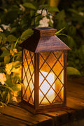 Solar Garden LED Flameless Candle Lantern – Outdoor Warm White Flickering Light - with | Sold by Uncle Wiener's Wholesale