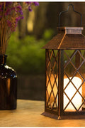 Solar Garden LED Flameless Candle Lantern – Outdoor Warm White Flickering Light - with | Sold by Uncle Wiener's Wholesale