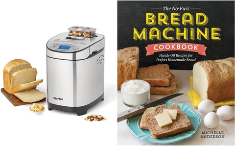 Starfrit 024707 Electric Bread Maker, silver, medium (024707 - 001 - 0000) & The No - Fuss Bread Machine Cookbook: Hands - Off Recipes for Perfect Homemade Bread,English - with | Sold by Uncle Wiener's Wholesale