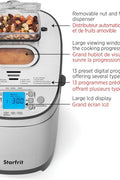 Starfrit Electric Bread Maker - 2lb Loafs - Non - Stick Removable Pan - Automatic Nut Dispenser - 13 Preset Programs - 550W - with | Sold by Uncle Wiener's Wholesale