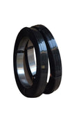 Industrial steel banding strapping coil – black finish

Side view of steel strapping roll

Bulk skid of 12 coils for high-volume strapping