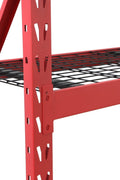 Steel Garage Storage Rack – 3, 4, 5 - Tier Heavy - Duty Industrial Shelving Units - Garage & Industrial Shelving Units with 3 Layer Red Racking 72" W x 24" D x 72" H | Sold by Uncle Wiener's Wholesale