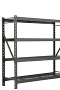 Steel Garage Storage Rack – 3, 4, 5 - Tier Heavy - Duty Industrial Shelving Units - Garage & Industrial Shelving Units with 4 Layer Gray Heavy Duty 77" W x 24" D x 78" H CR4195D | Sold by Uncle Wiener's Wholesale