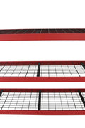 Steel Garage Storage Rack – 3, 4, 5 - Tier Heavy - Duty Industrial Shelving Units - Garage & Industrial Shelving Units with 4 Layer Red Racking 77" W x 24" D x 72" H | Sold by Uncle Wiener's Wholesale