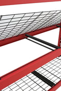 Steel Garage Storage Rack – 3, 4, 5 - Tier Heavy - Duty Industrial Shelving Units - Garage & Industrial Shelving Units with 4 Layer Red Racking 77" W x 24" D x 72" H | Sold by Uncle Wiener's Wholesale